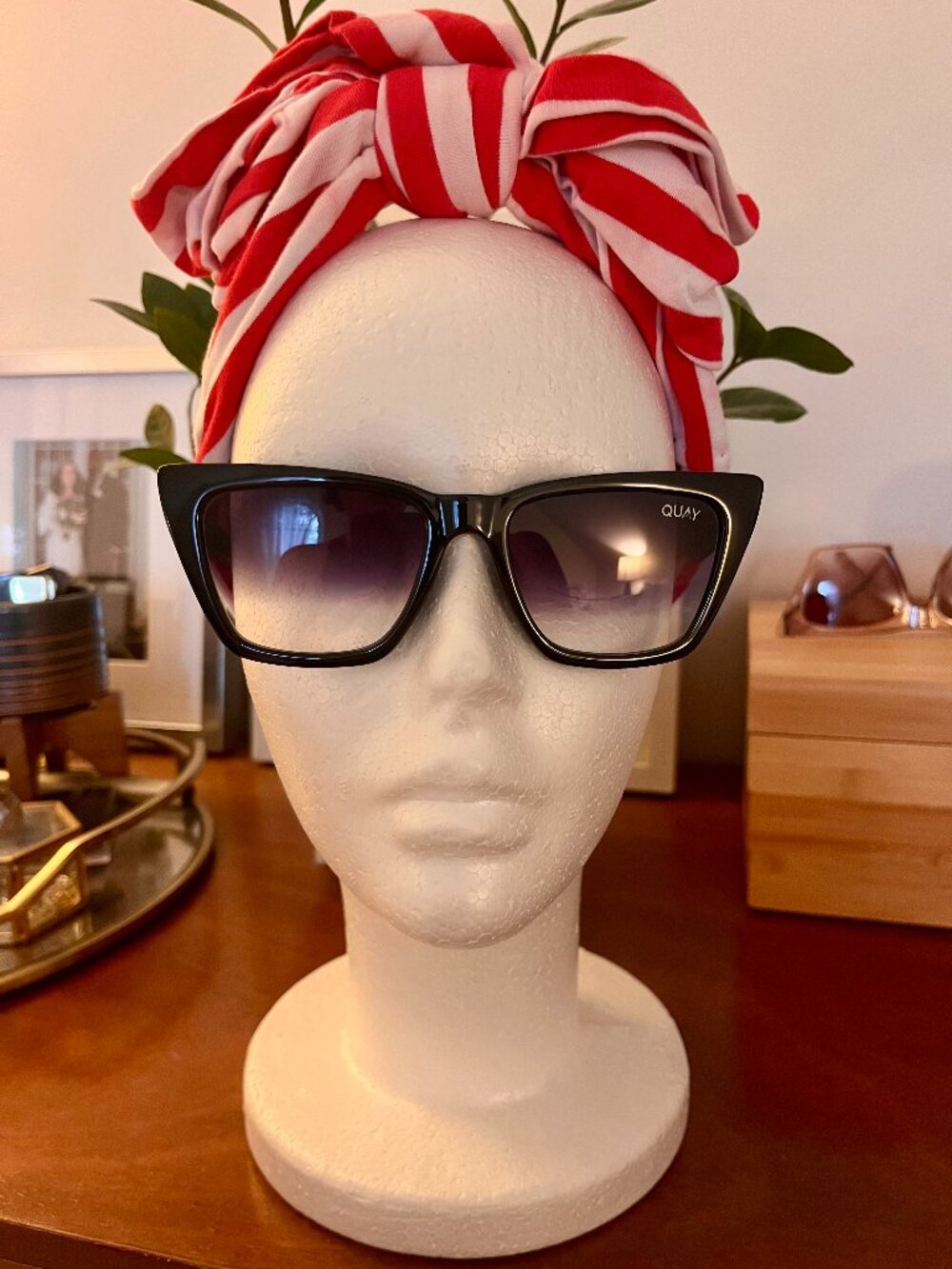 QUAY Call The Shots 54mm Gradient Cat Eye Sunglasses